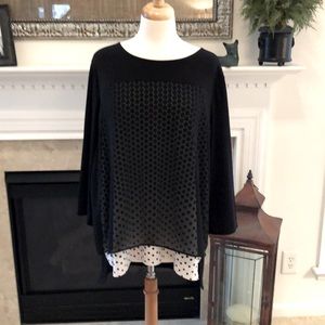 Chico’s Polka Dot Overlay Top